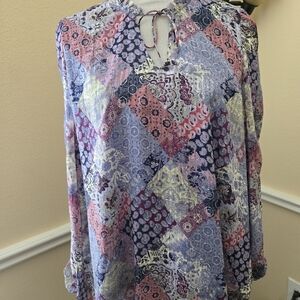 Zac & Rachel Multicolor Patchwork Blouse